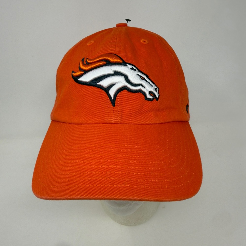 NWT Denver Broncos 47‎ Adjustable Strapback Hat Orange NFL Baseball Cap OSFM